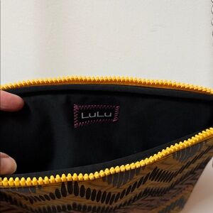 lululemon athletica Black and Yellow Cosmetic Bag